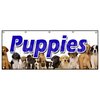 Signmission PUPPIES BANNER SIGN purebred breeder guaranteed cats healthy dogs B-120 Puppies